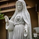 imagem do produto Nossa Senhora de Fátima Mármore Branco 160cm - IMP352 Para ambientes Religiosos 