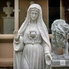 imagem do produto Nossa Senhora de Fátima Mármore Branco 160cm - IMP352 Para ambientes Religiosos 