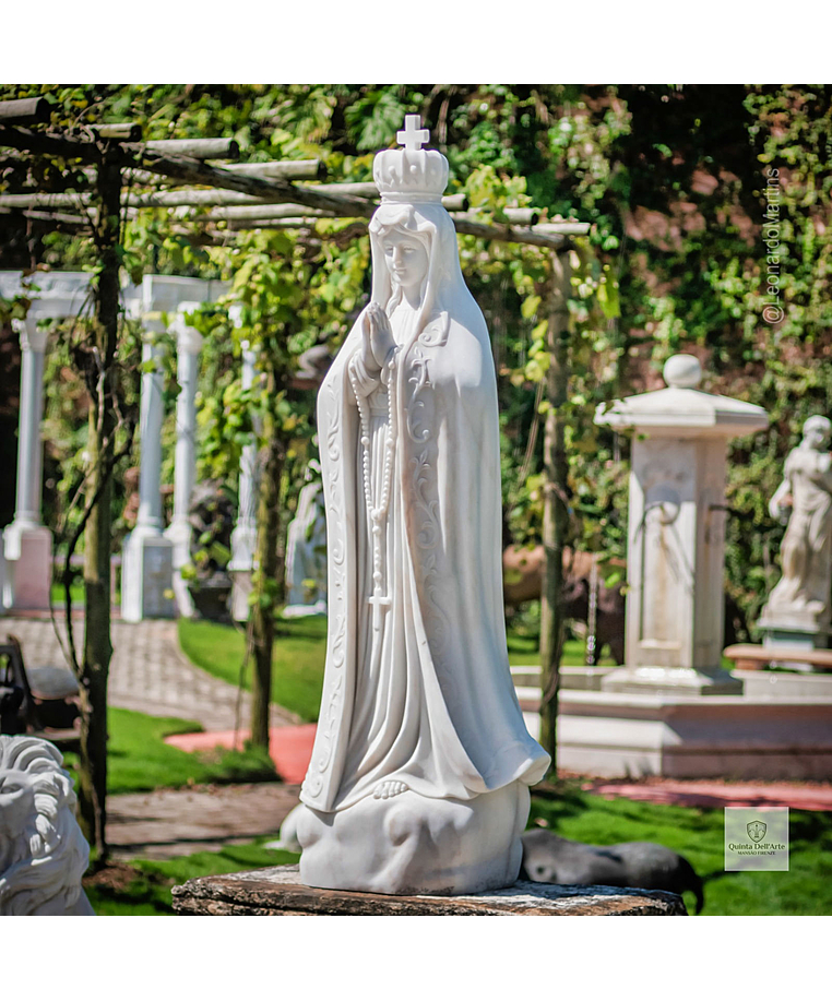 imagem do produto Nossa Senhora de F�tima M�rmore Branco 165cm - IMP345
