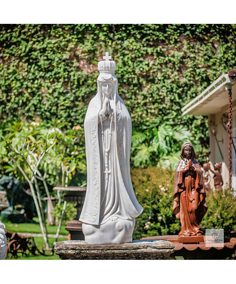 imagem do produto Nossa Senhora de F�tima M�rmore Branco 165cm - IMP345