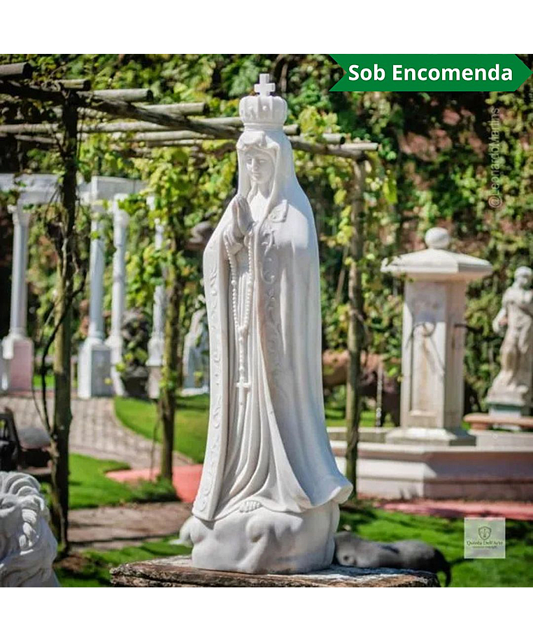 imagem do produto Nossa Senhora de F�tima M�rmore Branco 165cm - IMP345