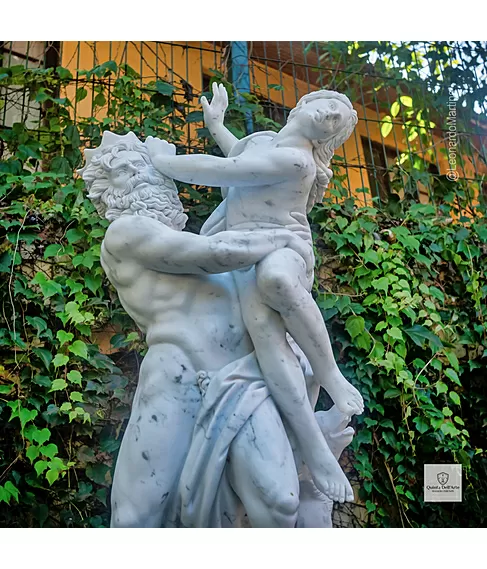 imagem de O Rapto de Proserpina em Mármore Carrara 108cm - EMP625 Arte Clássica e Sofisticação
