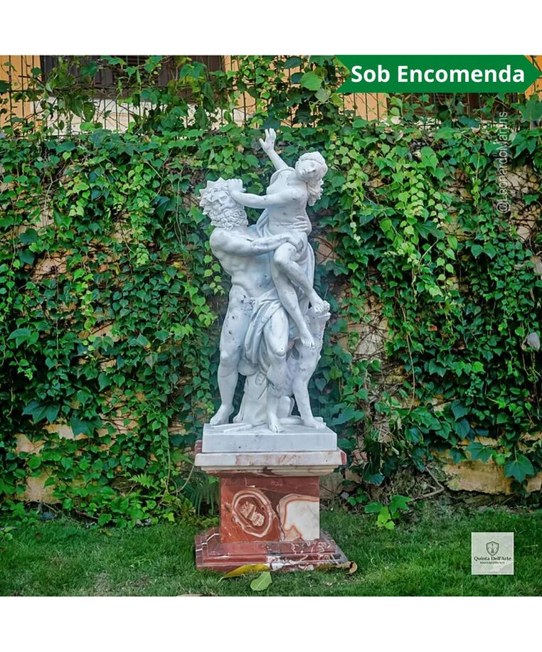 imagem do produto O Rapto de Proserpina em Mármore Carrara 108cm - EMP625 Arte Clássica e Sofisticação