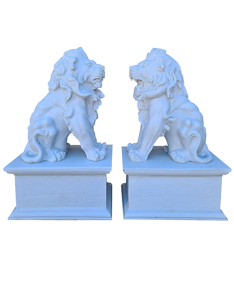 imagem do produto Par de Escultura de Leão Sentado 100cm EML423 Presença Clássica