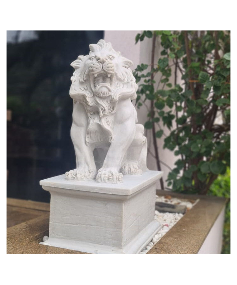 imagem do produto Par de Escultura de Leão Sentado 100cm EML423 Presença Clássica