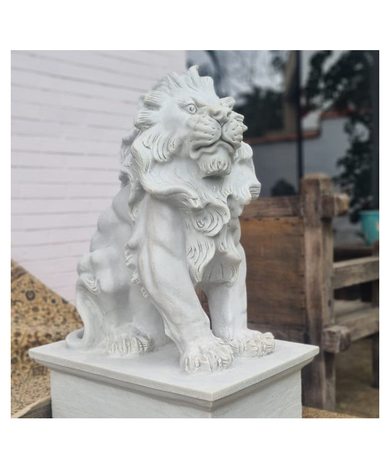 imagem do produto Par de Escultura de Le�o Sentado 100cm - EML423
