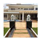 imagem do produto Par de Escultura de Le�o Sentado 100cm - EML423