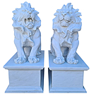 imagem do produto Par de Escultura de Le�o Sentado 100cm - EML423