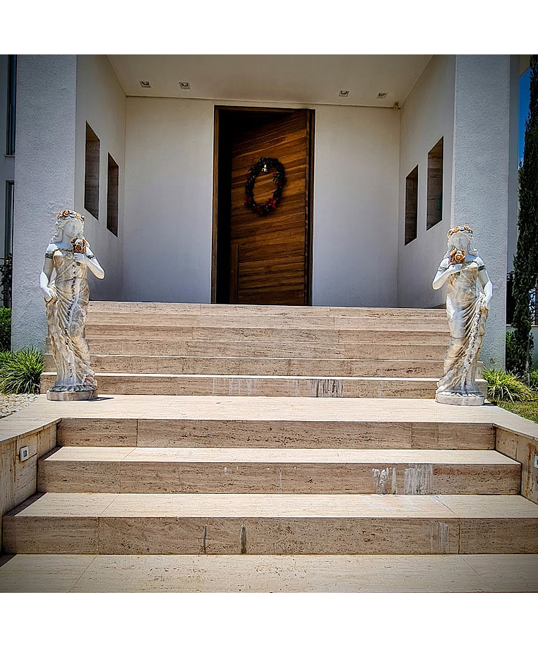 imagem do produto Par de Escultura Deusa Deméter em Mármore 158cm - EMP394 Obra Clássica