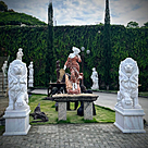 imagem do produto Par de Leões com Bola 200cm Mármore Branco EMP464 Elegância e Nobreza