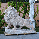 imagem do produto Par de Leões em Mármore Rosa 145cm EMP449 Elegância e Presença Clássica