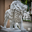 imagem do produto Par de Le�es Andando em M�rmore Branco 145cm - EMP706