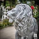 imagem do produto Par de Le�es Andando em M�rmore Branco 145cm - EMP706