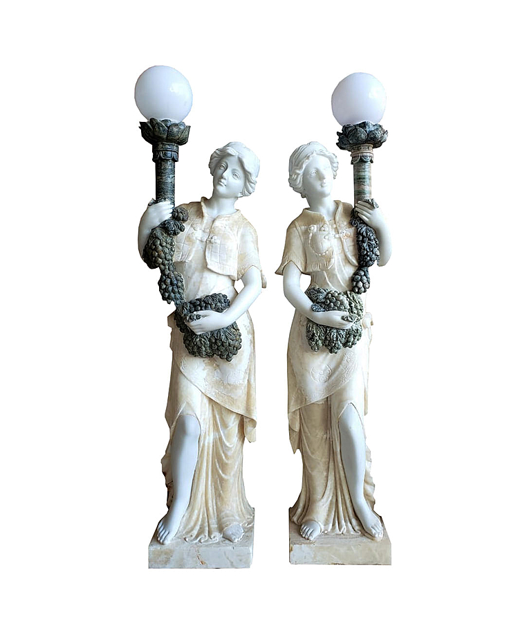 imagem do produto Par de Luminária Belga em Mármore 170cm - EMP384 Design Sofisticado