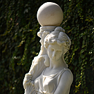 imagem do produto Par de Luminárias Aurora em Mármore Branco 190cm - EMP380 Elegância e Luz Clássica