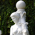 imagem do produto Par de Luminárias Aurora em Mármore Branco 190cm - EMP380 Elegância e Luz Clássica