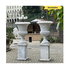 imagem do produto Par de Vasos em M�rmore Branco 200cm - VMP138