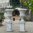 imagem do produto Par de Vasos em M�rmore Branco 200cm - VMP138