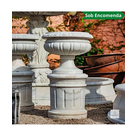 imagem do produto Par de Vasos Ta�a com Base Redonda em M�rmore 110cm - VMP135