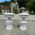 imagem do produto Par de Vasos Ta�a com Base Redonda em M�rmore 110cm - VMP135