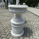 imagem do produto Par de Vasos Ta�a com Base Redonda em M�rmore 110cm - VMP135