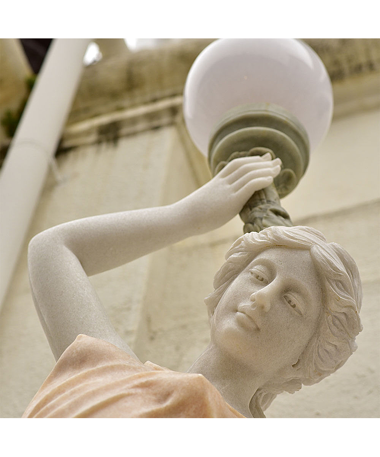 imagem do produto Par Luminárias em Mármore Rosa 230cm - EMP485 Elegância e Impacto Visual
