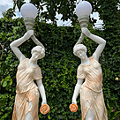 imagem do produto Par Luminárias em Mármore Rosa 230cm - EMP485 Elegância e Impacto Visual