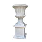 imagem do produto Par Vaso de Mármore com Base 105cm - VMP132 Destaque no Paisagismo