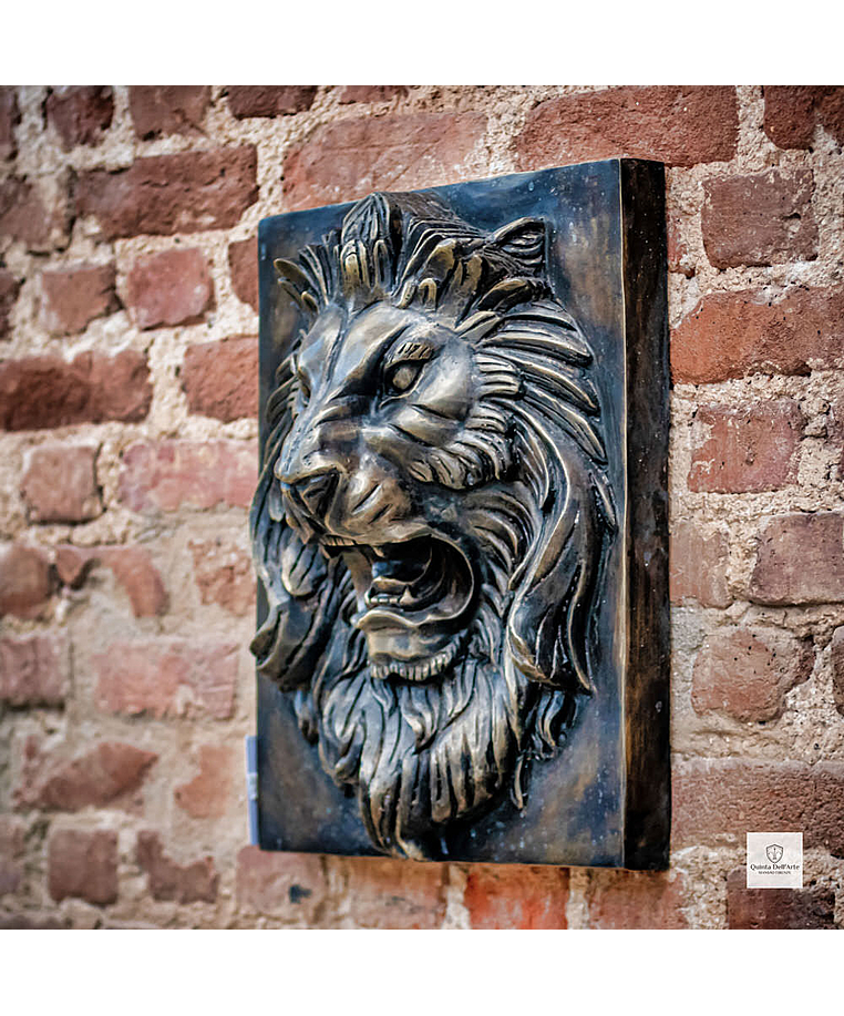 imagem do produto Placa Cara de Leão em Bronze 50cm VRBZ329 Elegância e Presença