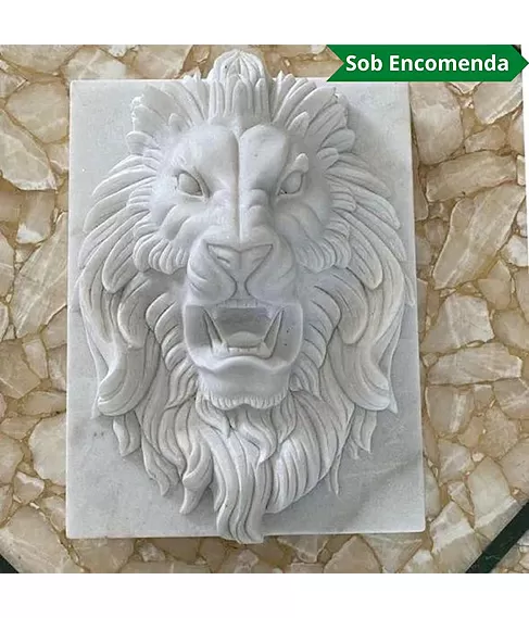 imagem de Placa de M�rmore Cara de Le�o 50cm - VRMP328