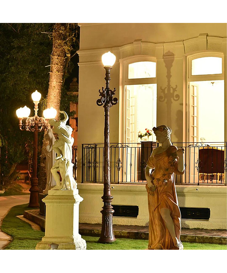 imagem do produto Poste Rio Antigo com Capitel 400cm VRF025 Para Iluminação Clássica e Projetos Monumentais 