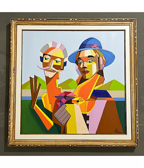 imagem de Quadro com Moldura Casal Pli� 95cm - QDR001
