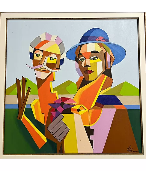 imagem de Quadro com Moldura Casal Pli� 95cm - QDR001
