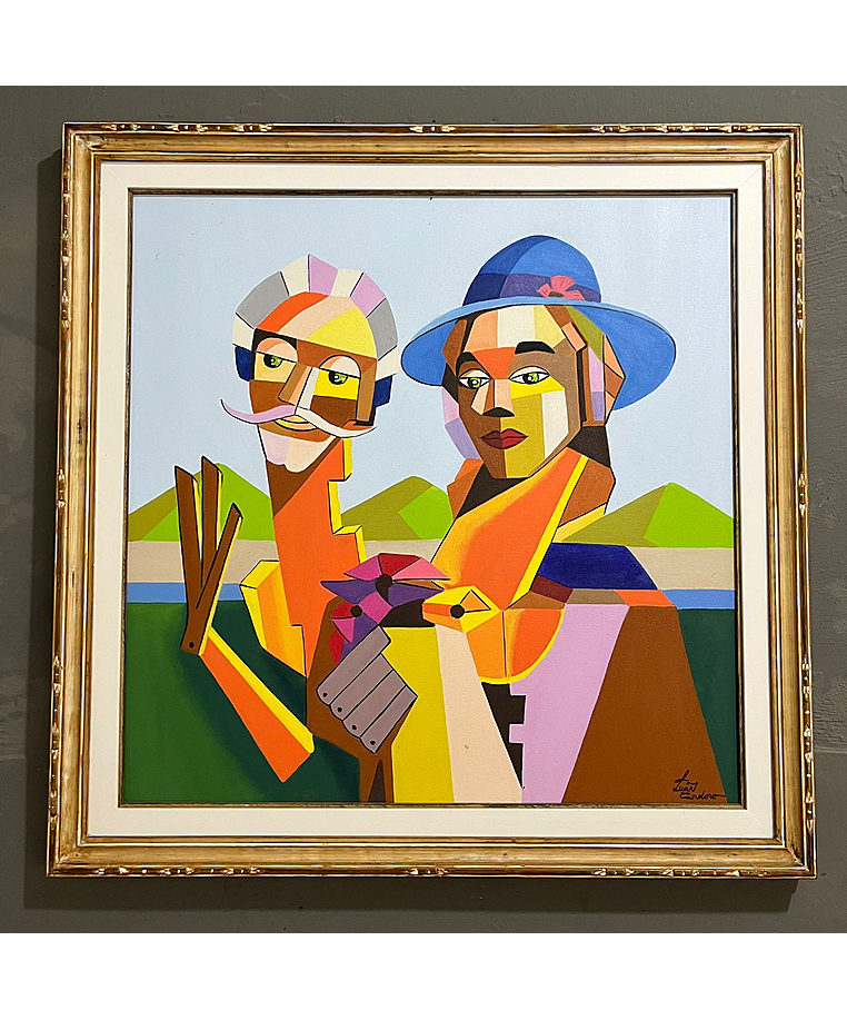 imagem do produto Quadro com Moldura Casal Pli� 95cm - QDR001