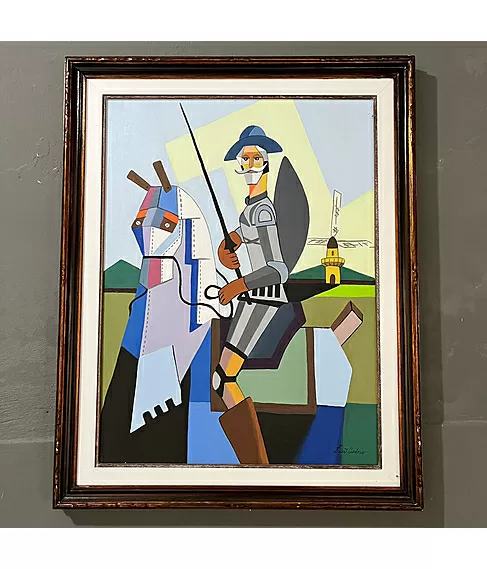 imagem de Quadro com Moldura Dom Quixote 96cm - QDR002