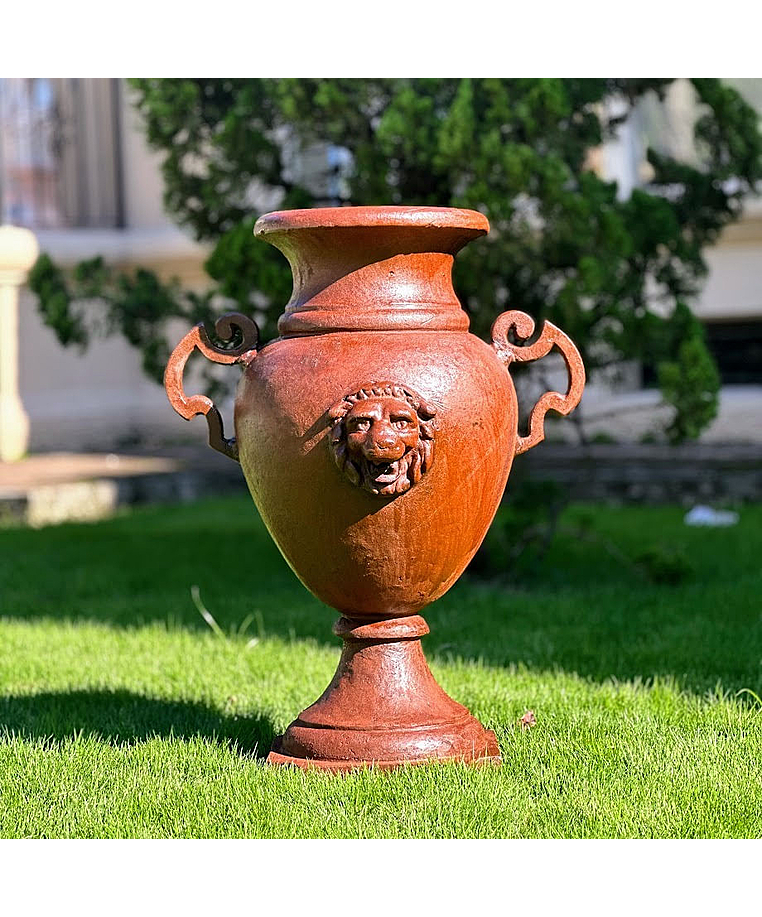 imagem do produto Vaso Decorativo �nfora Cara de Le�o 85cm - VF037B