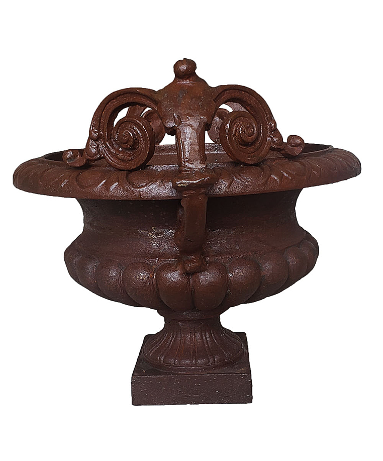 imagem do produto Vaso Decorativo de Ferro Fundido Pequeno com Alça 45cm - VF038 Destaque no Paisagismo