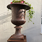 imagem do produto Vaso Romano Liso GG 115cm Ferro Fundido VF128 Elegância Clássica Monumental