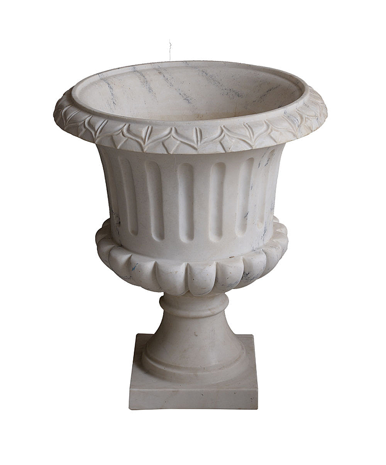 imagem do produto Vaso Taça Mármore Branco 70cm - VMP114 Elegância Clássica